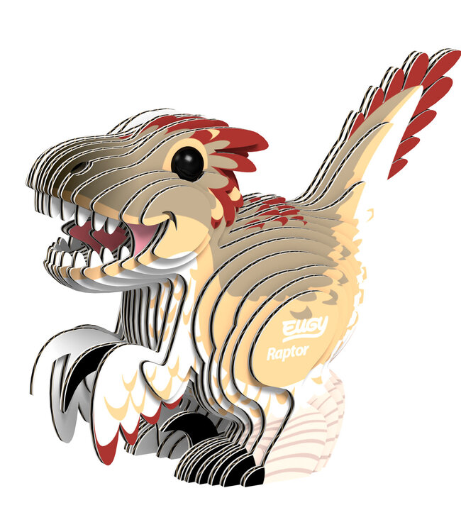 Eugy | 3D Cardboard Model Kit | Prehistoric Life | Raptor | 6+