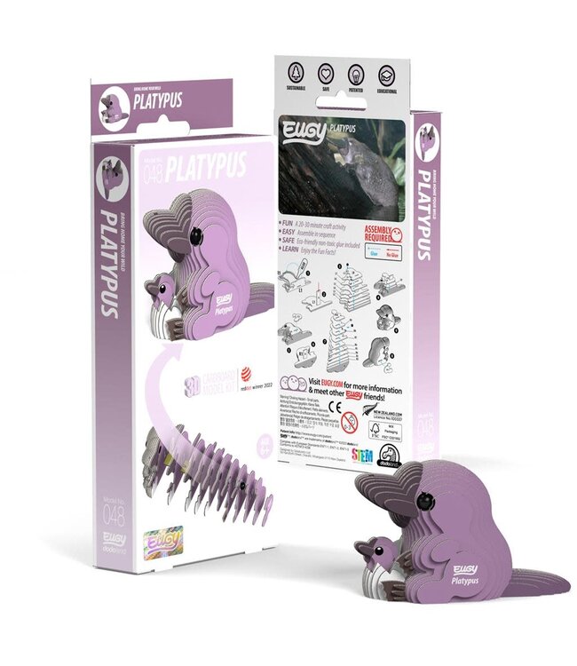 Eugy | 3D Cardboard Model Kit | Wild Life | Vogelbekdier | 6+