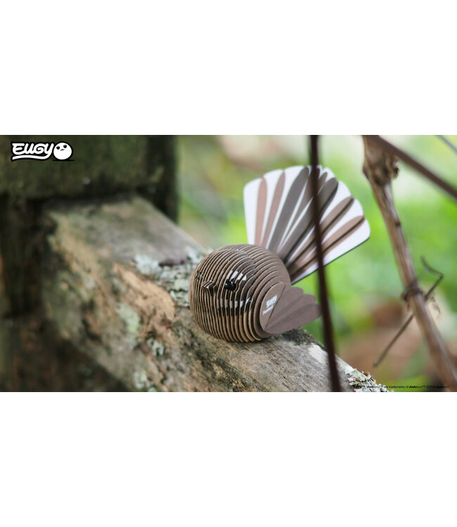 Eugy | 3D Cardboard Model Kit | Bird Life | Fantail | 6+
