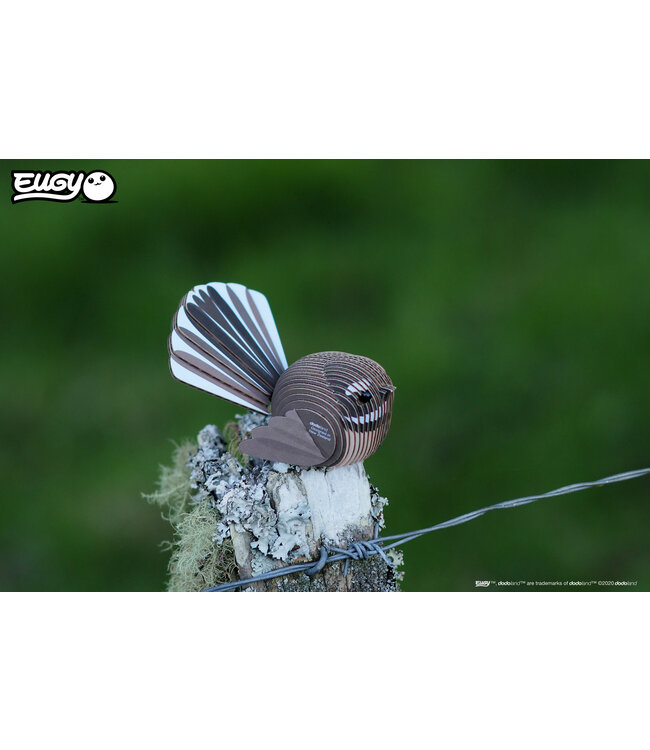 Eugy | 3D Cardboard Model Kit | Bird Life | Fantail | 6+