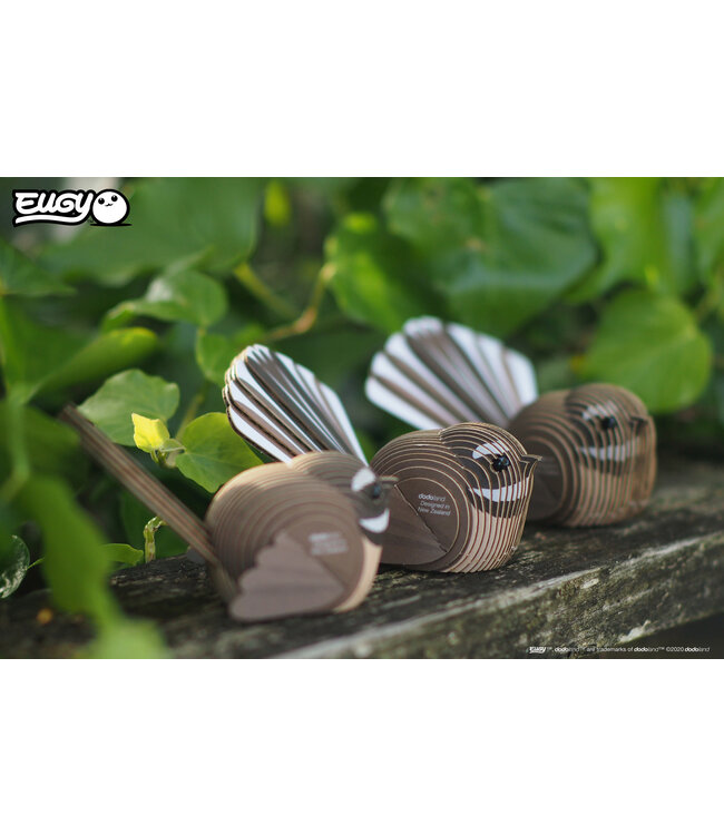 Eugy | 3D Cardboard Model Kit | Bird Life | Fantail | 6+