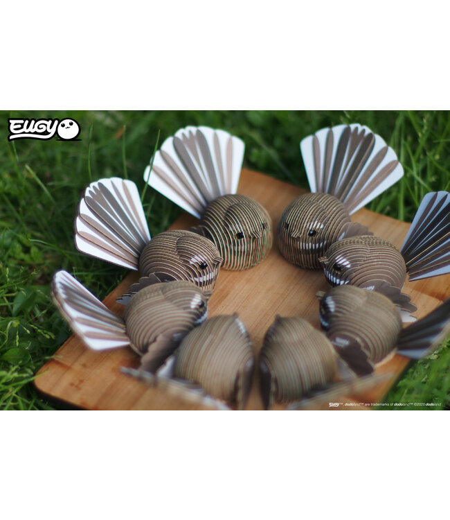 Eugy | 3D Cardboard Model Kit | Bird Life | Fantail | 6+