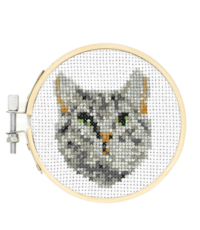 Kikkerland | Mini Cross Stitch | Borduurwerk | Kat | 11+