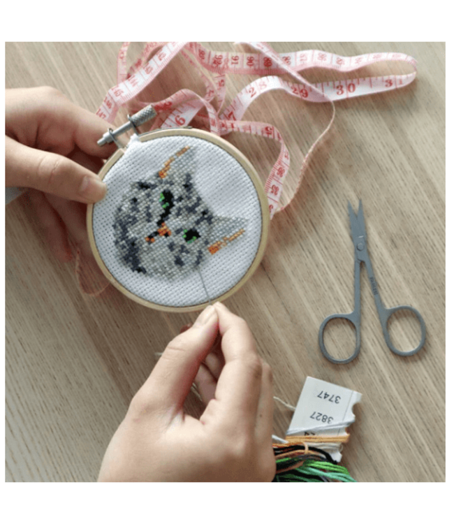 Kikkerland | Mini Cross Stitch | Borduurwerk | Kat | 11+