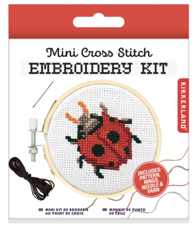 Kikkerland | Mini Cross Stitch | Borduurwerk | Lieveheersbeestje | 11+