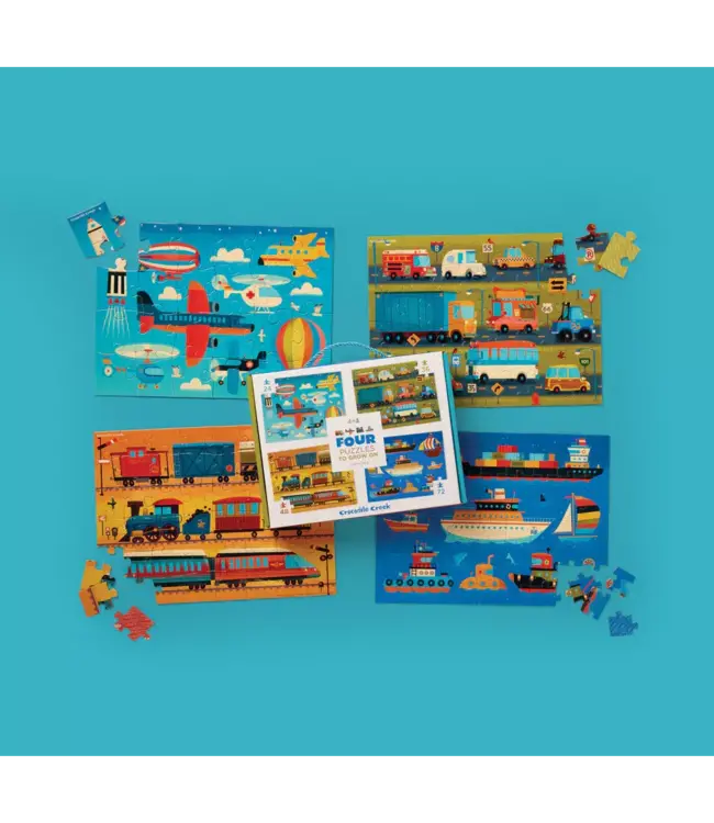 Crocodile Creek | Puzzle | Four Puzzles | Vehicles | 4+