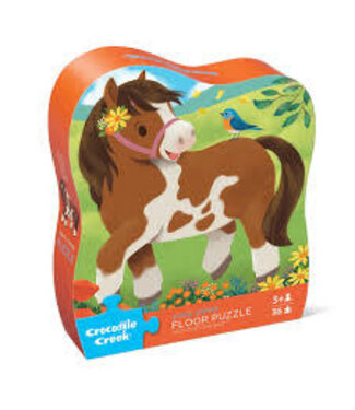 Crocodile Creek Crocodile Creek | Shaped Box Floor Puzzle | Pretty Ponies | 36 delig | 3+