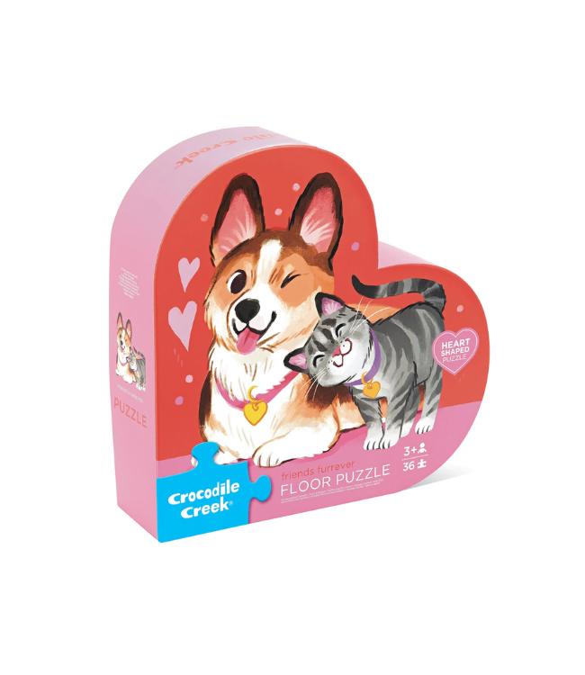 Crocodile Creek | Shaped Box Floor Puzzle | Friends Furrever | 36 delig | 3+