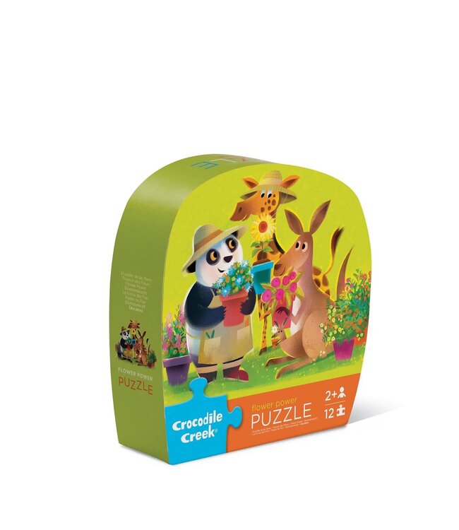 Crocodile Creek | Mini Shaped Puzzle | Flower Power | 12 stukjes | 2+