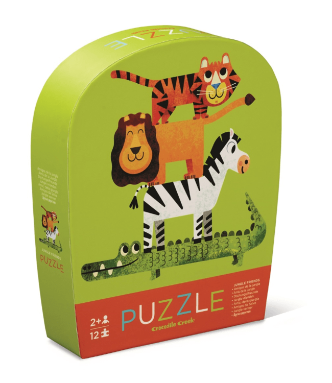 Crocodile Creek | Mini Shaped Puzzle | Jungle | 12 stukjes | 2+