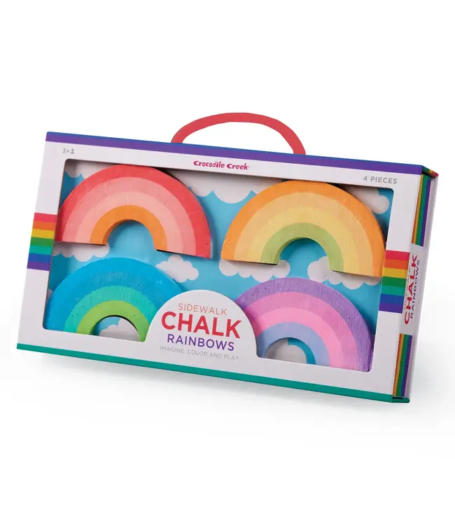 Crocodile Creek | Stoepkrijt | Regenboog | 4 delig | 12 cm | 3+