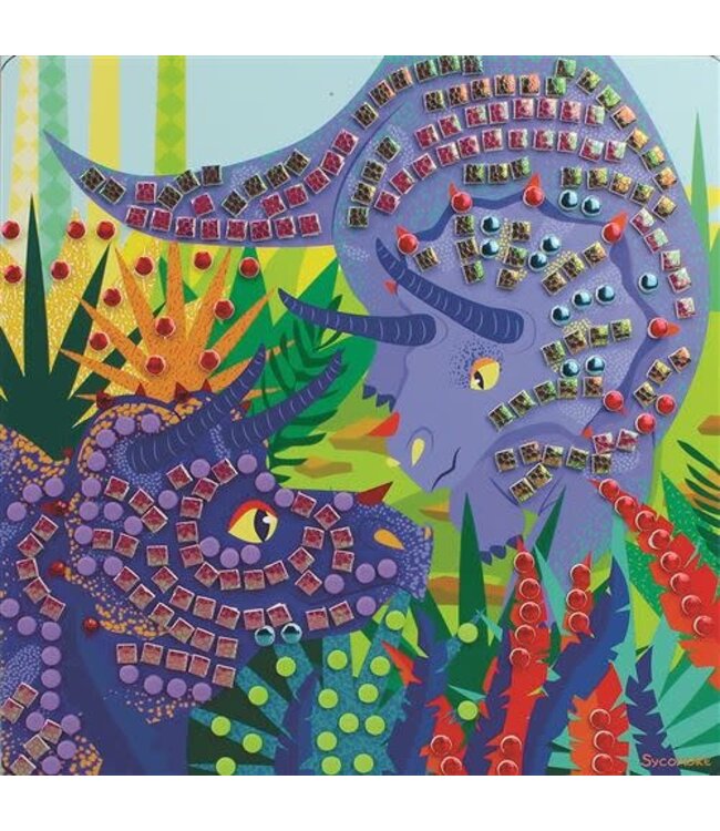 Sycomore | Stick'n Fun | 5 Large Mosaiques | Dinosaurs | 5+