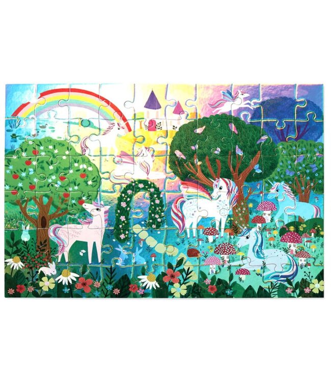 Crocodile Creek | Foil Puzzle | Sparkling Unicorn | 60 stukjes | 4+