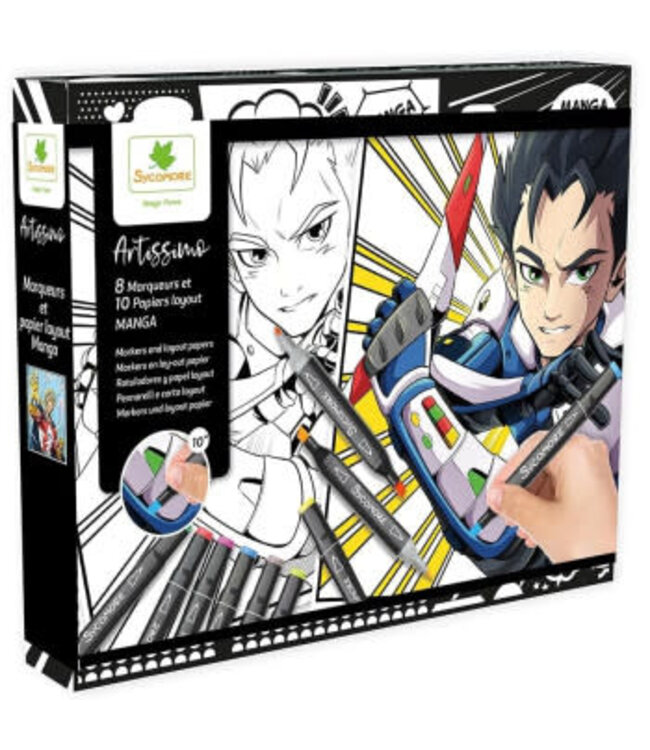 Sycomore | Tekenworkshop Artissimo | 8 Markers | 20 Layout Paper | 10+