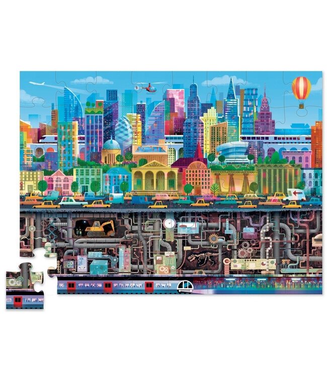 Crocodile Creek | Puzzle | Above & Below | City | 48 stukjes | 4+