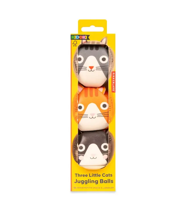 Kikkerland | Jongleerballen | Cat Juggling Balls | ⌀  5,5 cm | 3 pieces | 6+