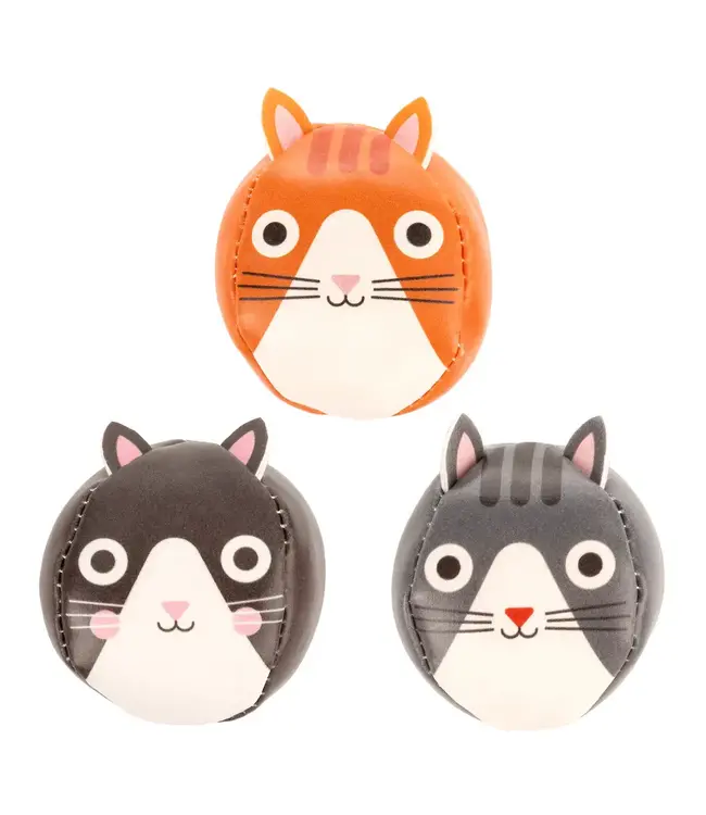 Kikkerland | Jongleerballen | Cat Juggling Balls | ⌀  5,5 cm | 3 pieces | 6+