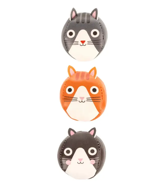 Kikkerland | Jongleerballen | Cat Juggling Balls | ⌀  5,5 cm | 3 pieces | 6+