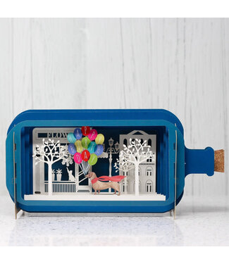 Alljoy | Message in a Bottle | 3D | Happy Birthday | Tekkel met ballonnen