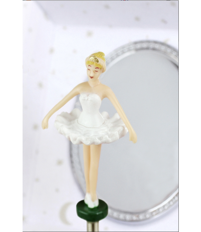 Trousselier | Houten Muziekdoos l Kubus 10,5 x 8,5 cm | Tchaikovsky| het Zwanenmeer