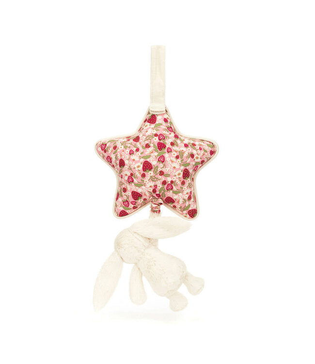 Jellycat | Musical Pull | Bashful Blossom Cream Bunny | Berry | 30 cm | 0+