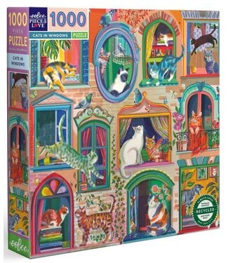 Eeboo eeBoo | Puzzel | Cats in Window | 1000 stukjes