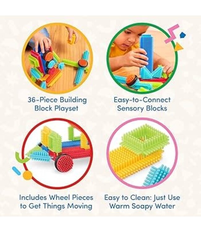 Bristle Blocks | 36 pieces | Basic Builder Box | 2+