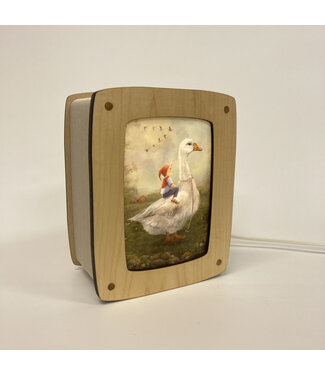 Het Houtlokael | Houten Lampje voor Postkaart of Foto | Esdoorn | Maple | Luxe uitvoering | inclusief kaart