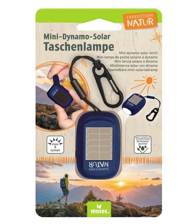 Moses | Expeditie Natuur | Mini Dynamo / Solar Zaklamp | 4 cm | 8+