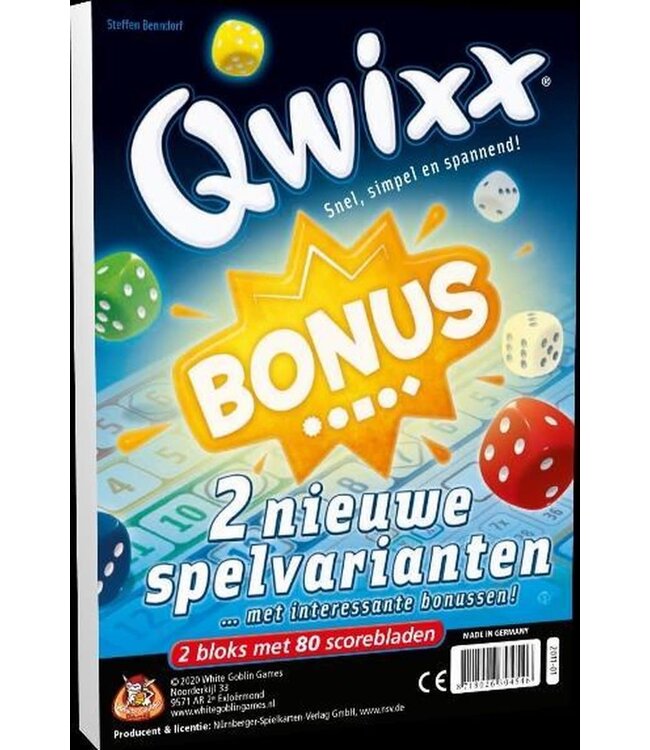 White Goblin Games | Qwixx | Bonus | Twee Spelvarianten | 8+
