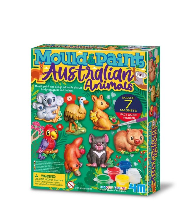 4M | Creatief | Gips Gieten en Verven | Aaustralische Dieren | 5+