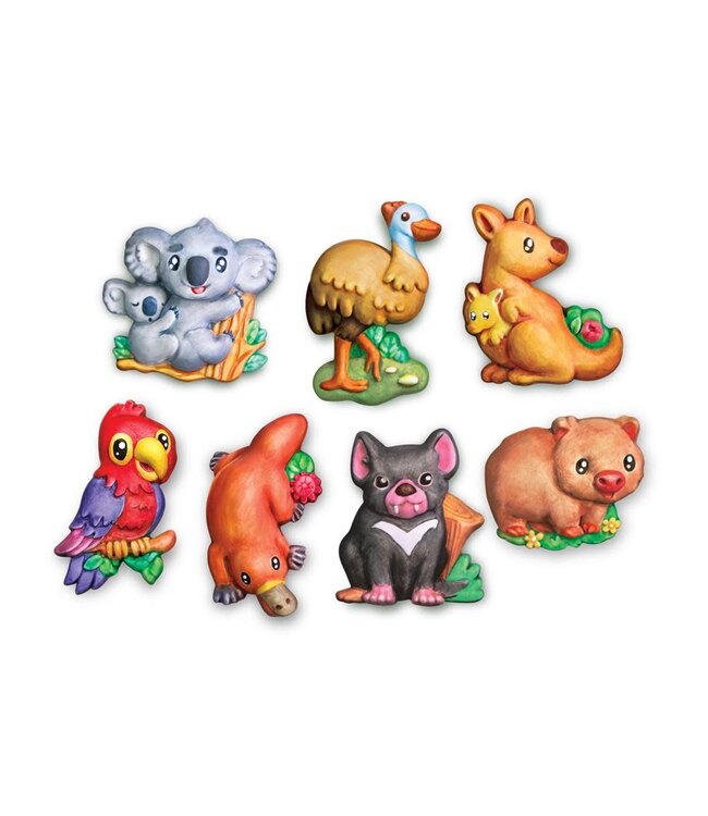 4M | Creatief | Gips Gieten en Verven | Aaustralische Dieren | 5+