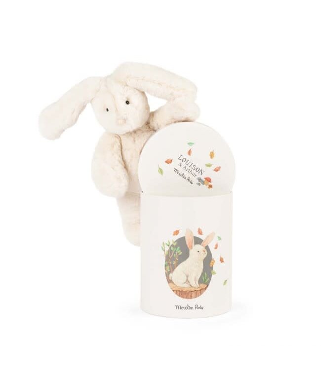 Moulin Roty | Charming Rabbit in a Box | Louison | Cream | 23 cm | 0+