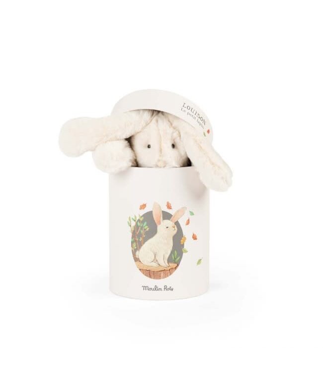 Moulin Roty | Charming Rabbit in a Box | Louison | Cream | 23 cm | 0+