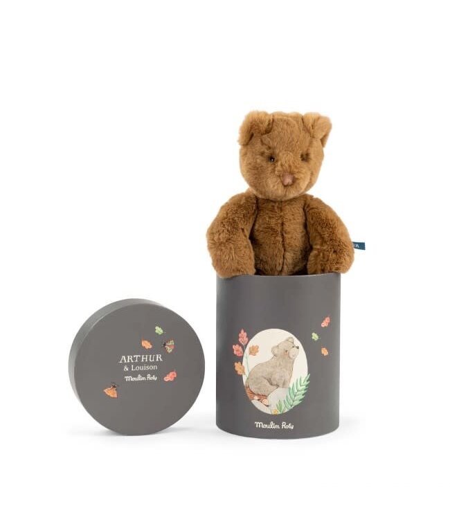Moulin Roty | Charming Bear in a Box | Arthur | Brown | 23 cm | 0+
