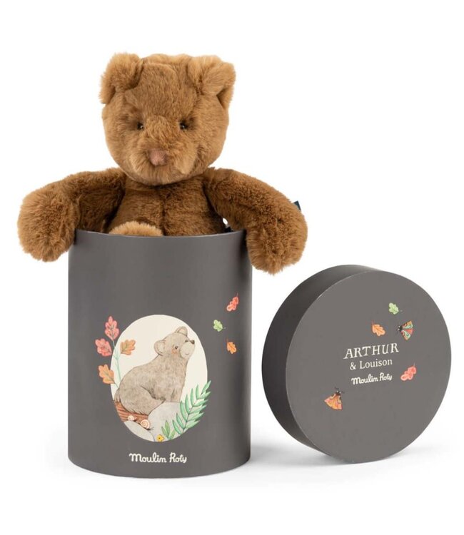 Moulin Roty | Charming Bear in a Box | Arthur | Brown | 23 cm | 0+