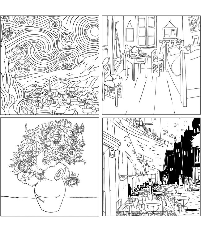 Fridolin | Coloring Art | Vincent van Gogh | 15 x 15 cm | 4+