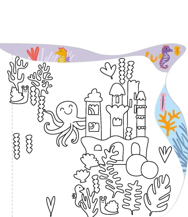 Avenir  | Magic Water Painting | Under Water | inclusief 110 Afneembare Stickers | 3+