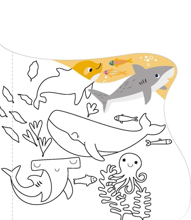 Avenir  | Magic Water Painting | Under Water | inclusief 110 Afneembare Stickers | 3+