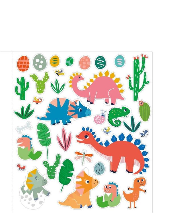 Avenir  | Magic Water Painting | Dinosaurus | inclusief 110 Afneembare Stickers | 3+