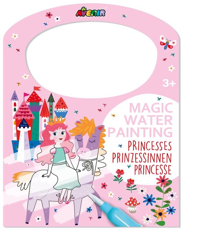 Avenir | Magic Water Painting | Prinses | inclusief 39 Afneembare Stickers | 3+
