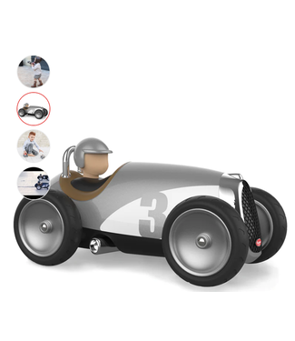 Baghera | Racewagen | 18 x 9 x 10 cm | Zilver | 1+