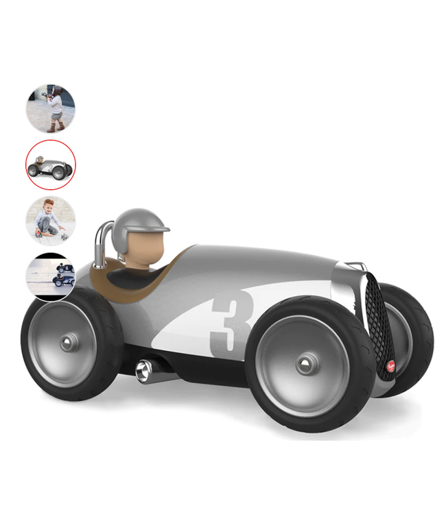 Baghera | Racewagen | 18 x 9 x 10 cm | Zilver | 1+
