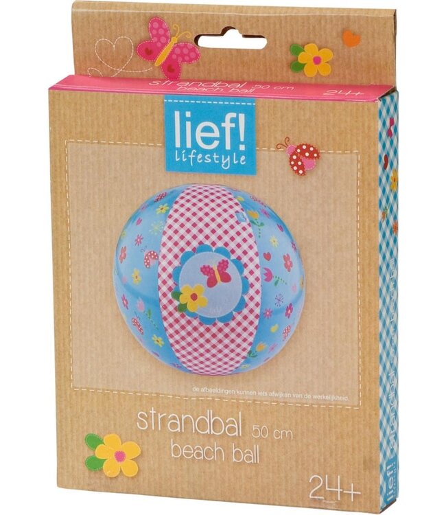 Lief! | Strandbal | 45 cm | Roze | 2+