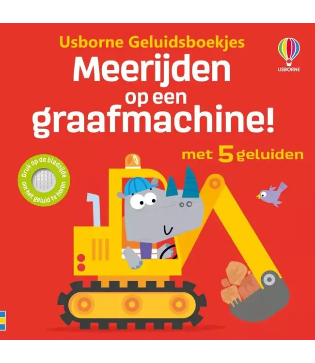 Usborne | Geluidenboek | Meerijden op een Graafmachine!  | 1+