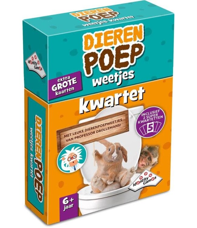 Identity Games | Weetjes Kwartet | Dierenpoep | 6+