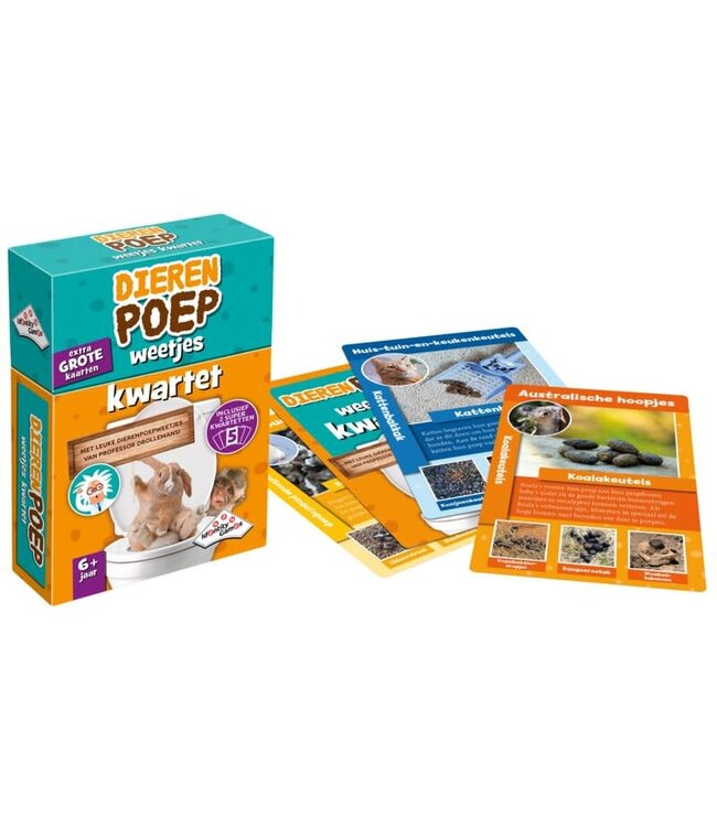 Identity Games | Weetjes Kwartet | Dierenpoep | 6+