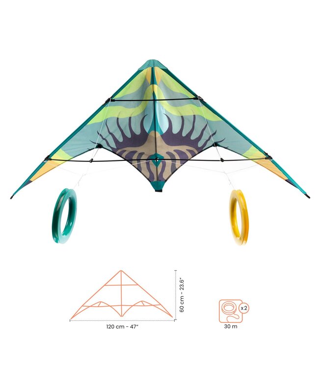 Djeco | Bestuurbare Vlieger | 120 x 60 cm | Green Wave | 8+