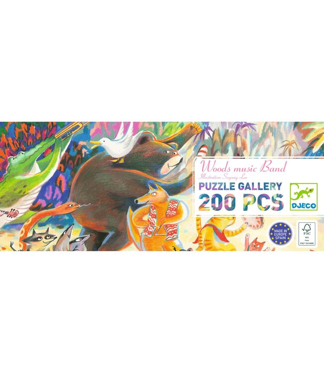 Djeco | Puzzle Gallery | Woods music Band | 200 stukjes