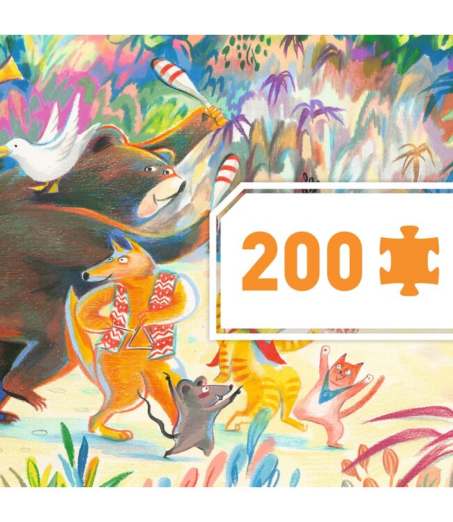 Djeco | Puzzle Gallery | Woods music Band | 200 stukjes